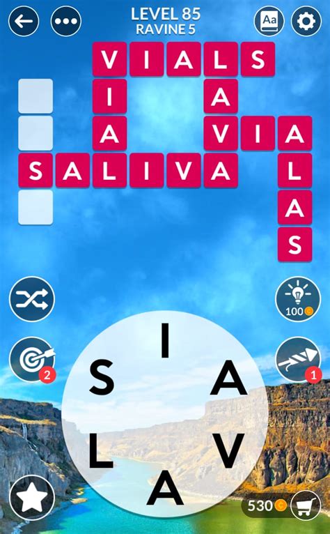 Wordscapes Puzzle Level 85 Answers, Canyon Ravine .